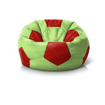 Крісло м''яч LightGreen + Red' — ергономічні м’які меблі для дому та офісної лаунж-зони.